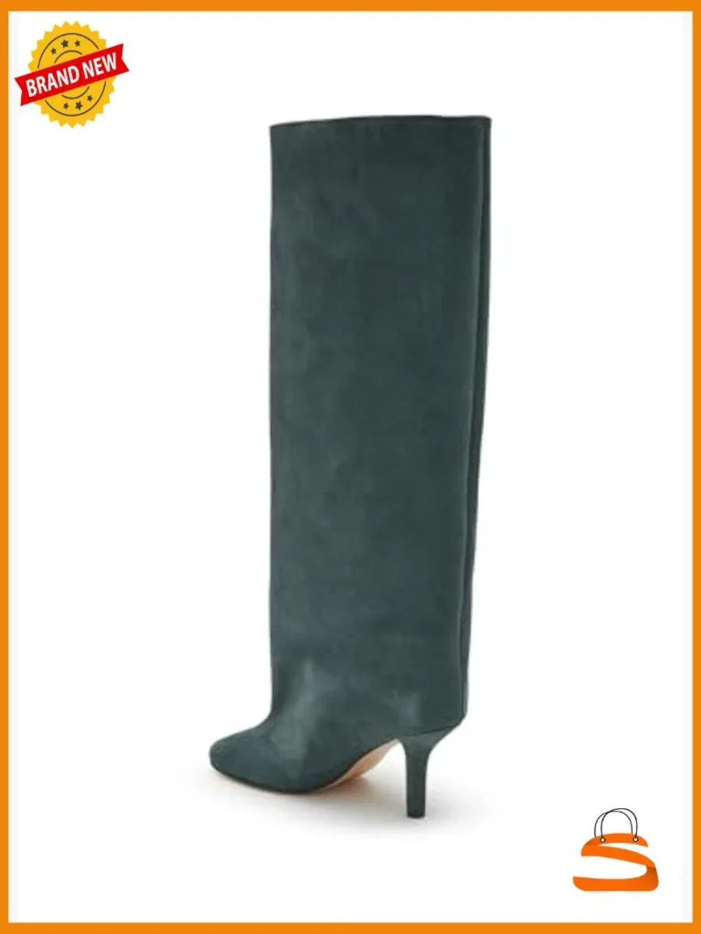 Knee High Boots Square Toe Kitten Heel Faux Suede Wide Calf Fall